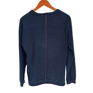 Homecore Terry Sweatshirt Blue Red Stitching Crewneck Size Small